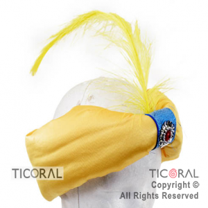 SOMB TURBANTE ARABE C/PLUMA COLORES SURTIDOS x 1